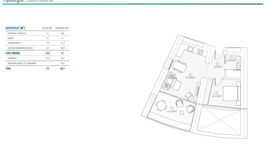 Apartamento de 2 dormitorios en Benidorm, Spain No. 457 № 3