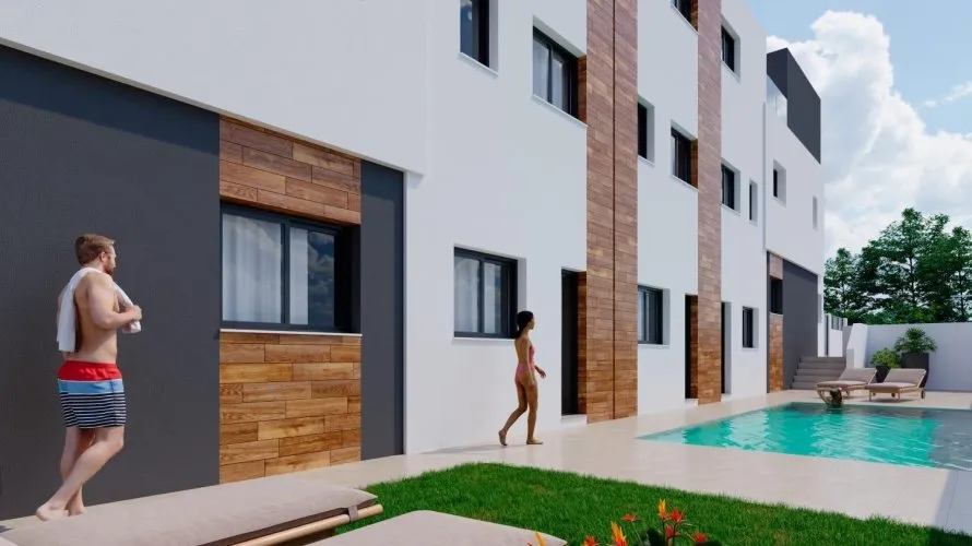 Apartamento de 3 dormitorios en Nueva Torrevieja, Spain No. 1433
