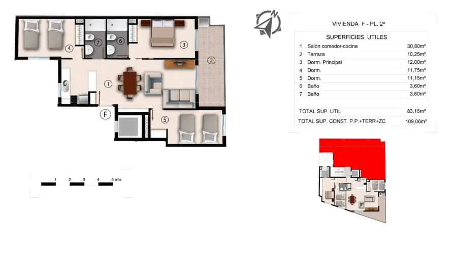 Apartamento de 3 dormitorios en Alegria Residencial XX Torrevieja, Spain No. 71