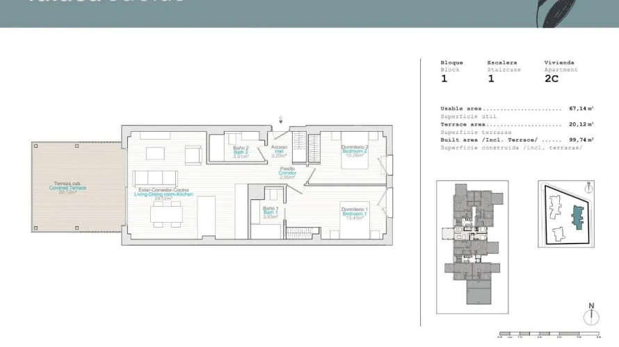 Apartamento de 2 dormitorios en El Verger, Spain No. 1302