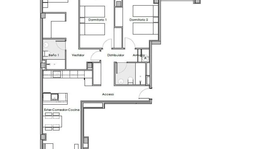 Apartamento de 2 dormitorios en Valencia, Spain No. 1198 № 9
