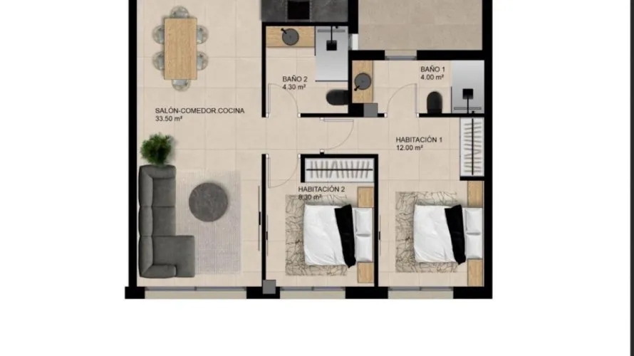 Apartamento de 2 dormitorios en Elche, Spain No. 1549 № 7