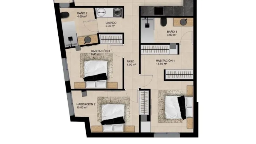 Apartamento de 2 dormitorios en Elche, Spain No. 1549 № 1