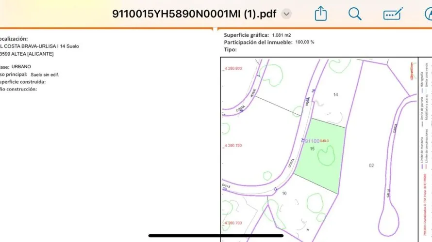 Land plot de 274m² à Altea, Spain No. 622 № 4