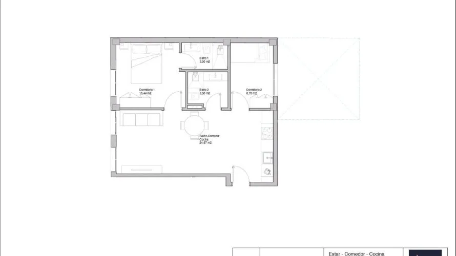 Apartment de 2 chambres à Alicante, Spain No. 1499 № 22