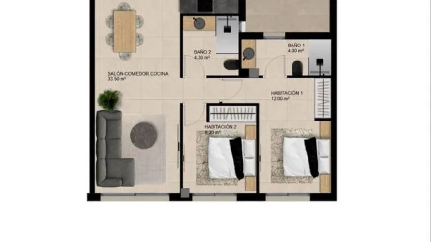 Apartment de 2 chambres à Elche, Spain No. 1549 № 4