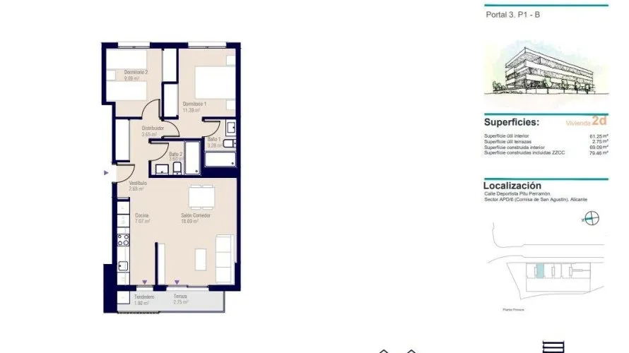 Apartment de 2 chambres à Alicante, Spain No. 669 № 15