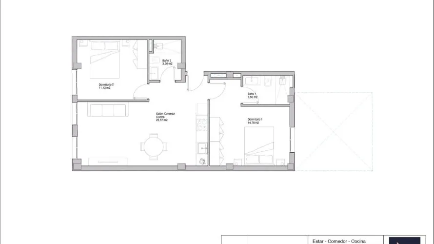 Apartment de 2 chambres à Alicante, Spain No. 1148 № 20