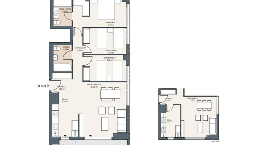 Квартира с 3 спальнями в Аликанте, Испания №312 № 1