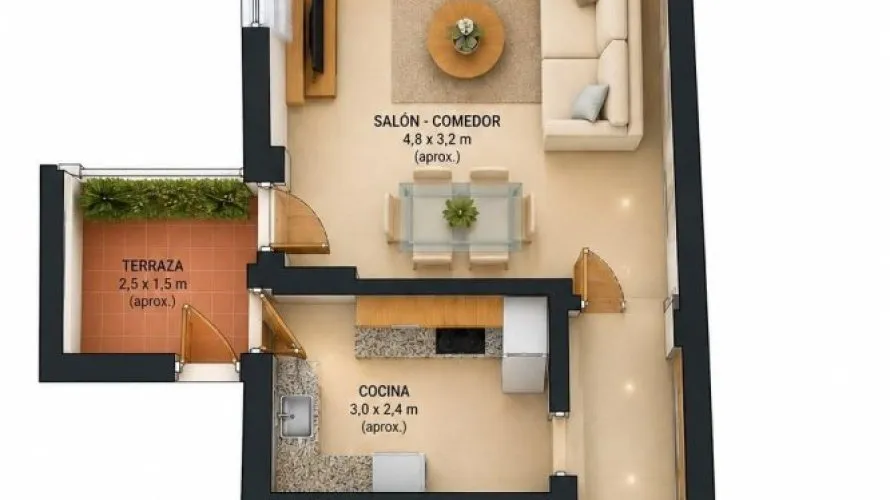 1 bedroom apartment for sale, Torrevieja, Spain No. 3416 № 6